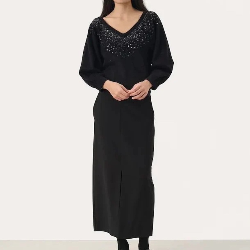 Sequin V Neck Sweater by Part Two